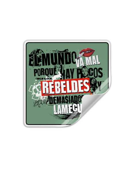Adhesivo Rebeldes vs Lameculos