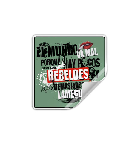 Adhesivo Rebeldes vs Lameculos