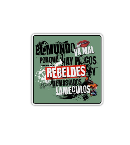 Adhesivo Rebeldes vs Lameculos