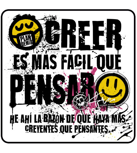 Adhesivo Creer o Pensar